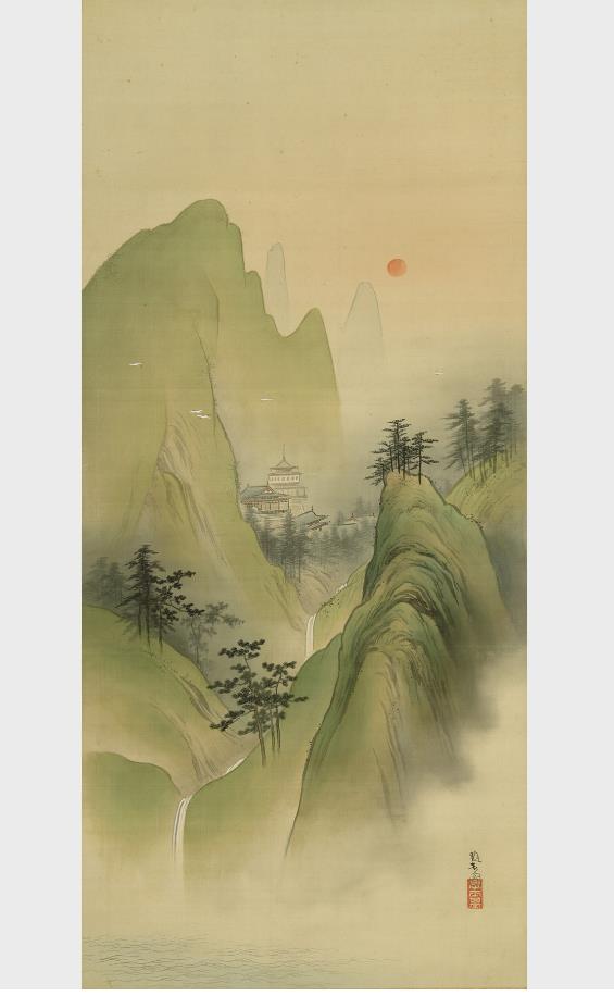 橋本雅邦《蓬莱山》 明治期　19～20世紀