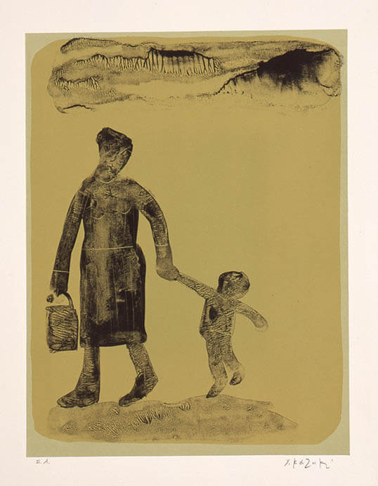 石版画集〈母子像〉より1971〔後期〕香月泰男美術館

