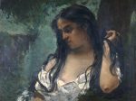 ギュスターヴ・クールベ《もの思うジプシー女》1869年、油彩／カンヴァス、国立西洋美術館　松方コレクション