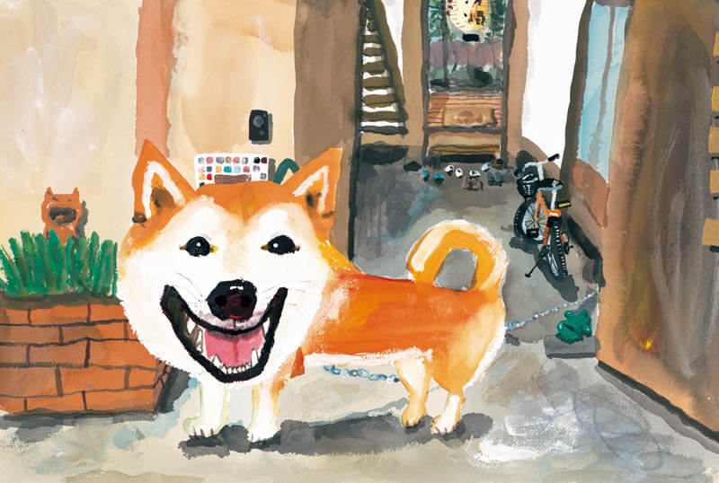『シバ犬のチャイ』原画　2013年　文：あおきひろえ　BL出版　©長谷川義史


