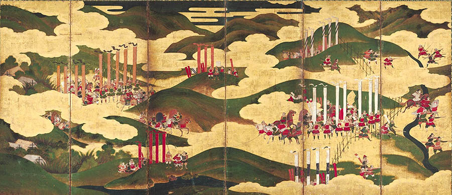 長篠合戦図屏風　６曲１隻 江戸時代（17世紀） 名古屋市博物館蔵　4／15～5／7展示

