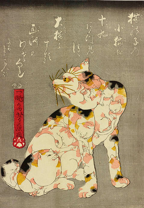 歌川芳藤「小猫を集め大猫とする」（後期）個人蔵

