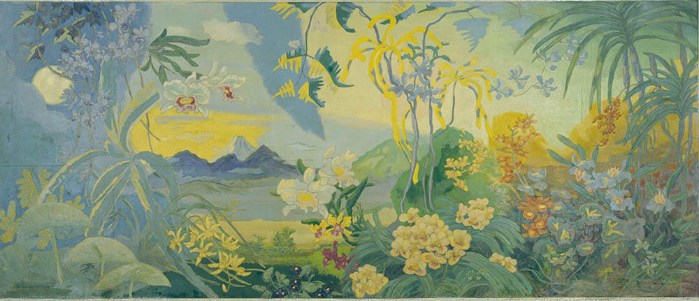 川島理一郎《蘭花百態》1951年、栃木県立美術館蔵

