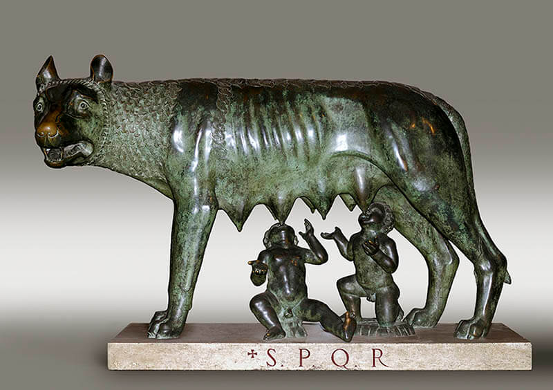 《カピトリーノの牝狼（複製）》 ローマ市庁舎蔵
©Roma, Sovrintendenza Capitolina ai Beni Culturali / Archivio Fotografico dei Musei Capitolini