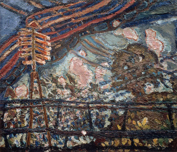 《電線風景(トンネル)》（1952年頃）油彩・カンヴァス、横須賀美術館蔵

