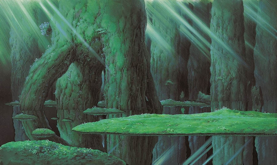 もののけ姫《シシ神の森（２）》1997年　©1997 Studio Ghibli・ND

