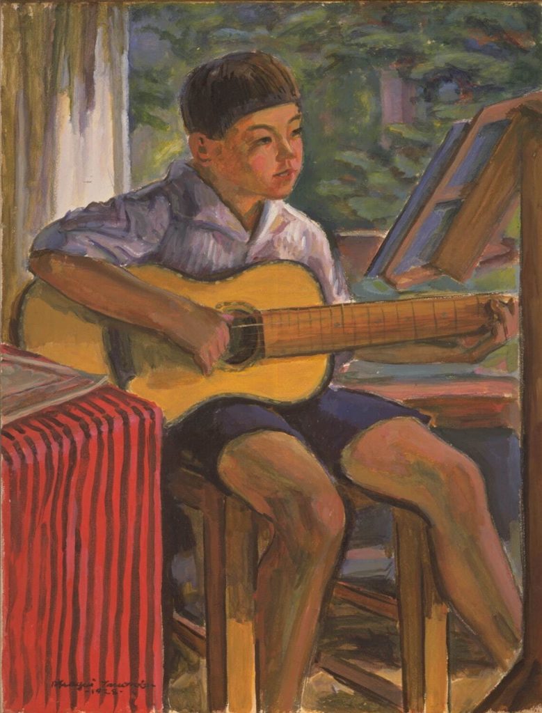 赤城泰舒 《ギターを弾く少年》 1928年 静岡県立美術館蔵
