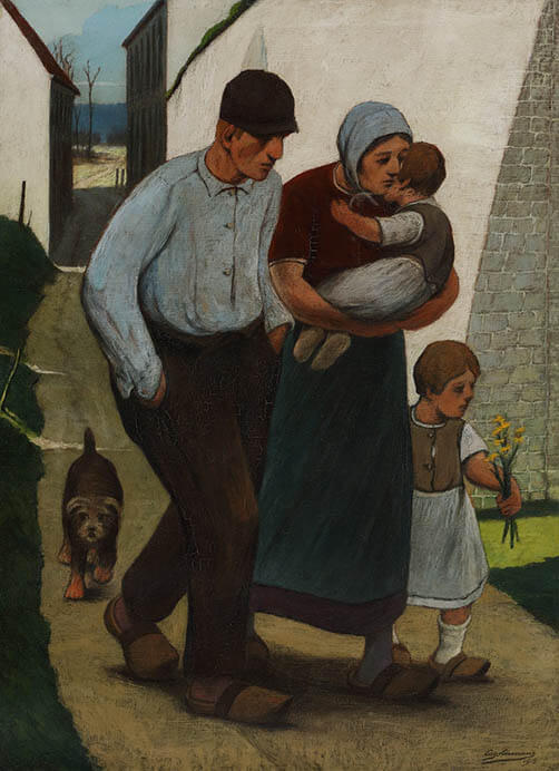 ウジェーヌ・ラールマンス《小径》1918年　油彩・キャンバス　大原美術館

