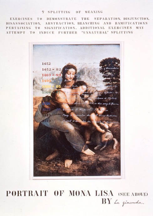 意味のメカニズム《意味の分裂》（1963年頃−1988年）
The Mechanism of Meaning (2nd Edition)© 2016 Estate of Madeline Gins. Reproduced with permission of the Estate of Madeline Gins.