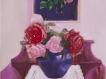Red and Pink Roses Corner 2022 アクリル、油彩、キャンバス 65.2 x 53.0 cm