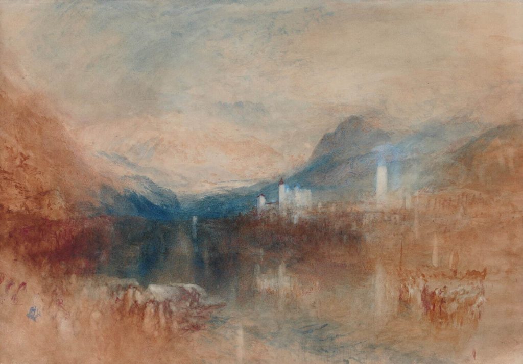 ジョゼフ・マロード・ウィリアム・ターナー 《パッランツァ、マッジョーレ湖》 1846-48年頃 静岡県立美術館蔵
