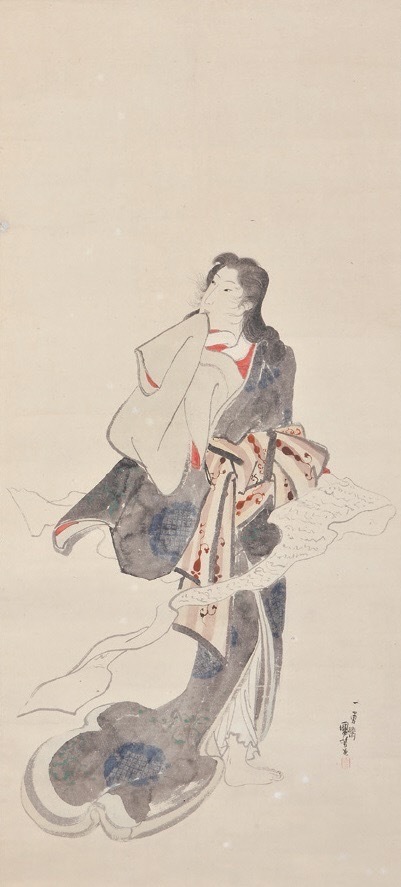歌川国芳 《文を読む女》嘉永(1848-54年)頃
