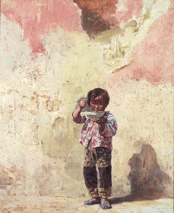中国少女　油彩　100号　1980

