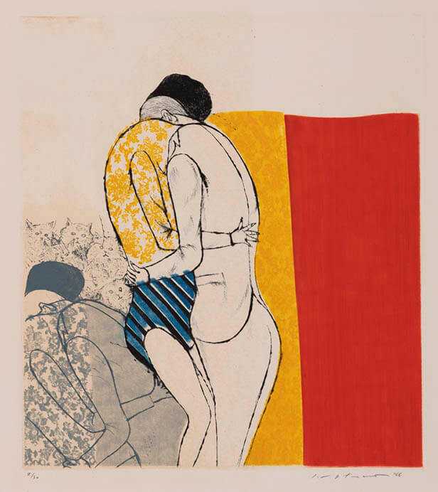 池田満寿夫《愛の瞬間》1966年　ドライポイント、ルーレット、エングレーヴィング　広島市現代美術館