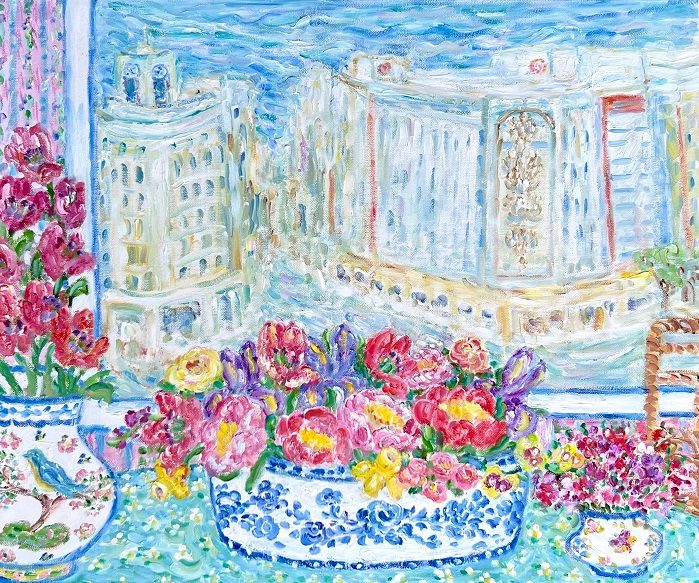 レスリー・セイヤー

「Chandelier Sky」

50.8×61cm

油彩、キャンバス