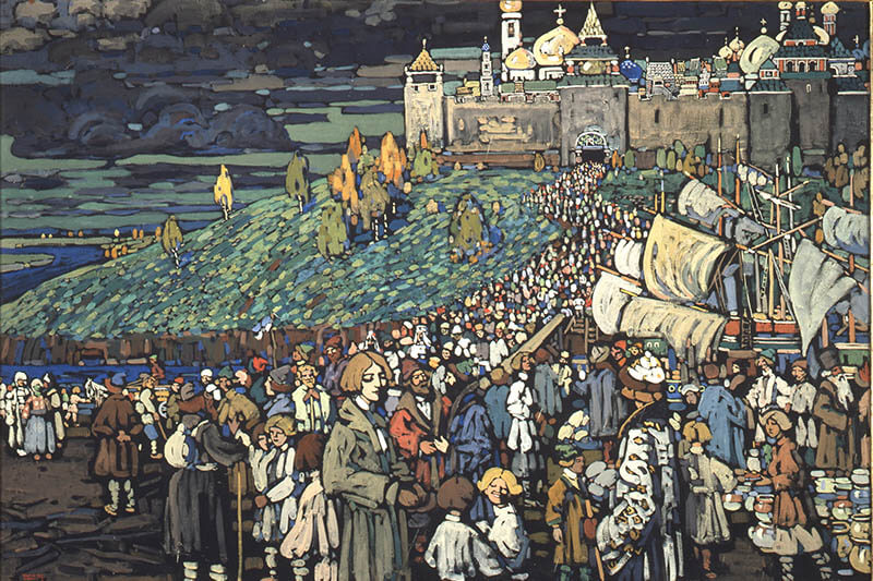 ヴァシリー・カンディンスキー 《商人たちの到着》 1905年 宮城県美術館蔵