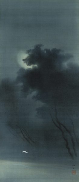 西郷孤月「月下飛鷺」1900年