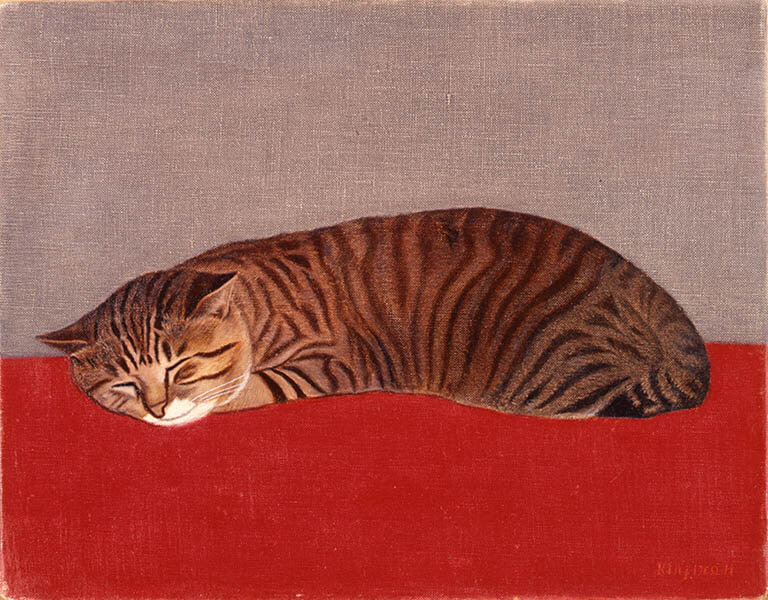 長谷川潾二郎 《猫》 1966年 洲之内コレクション 宮城県美術館蔵

