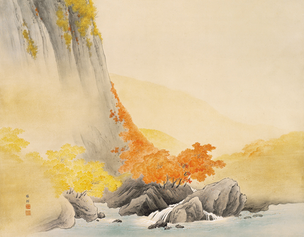 橋本雅邦「紅葉白水」1902年