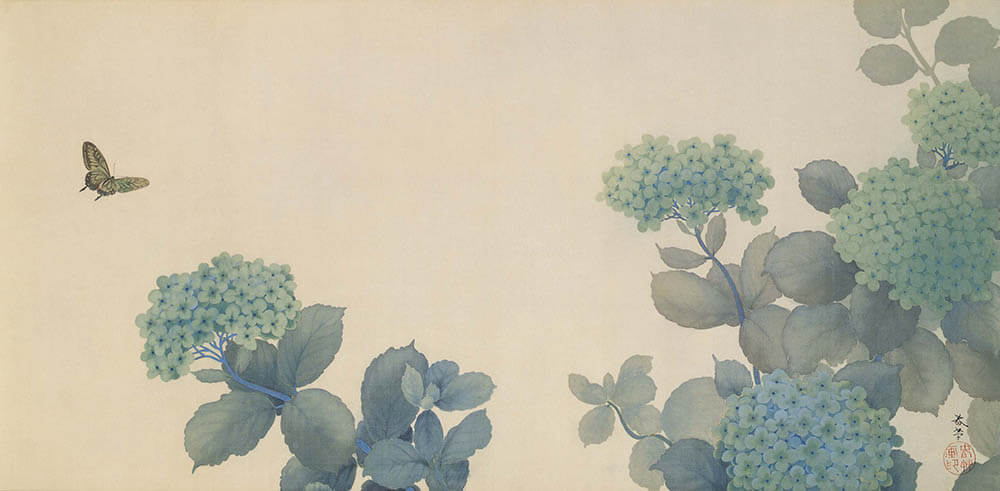 菱田春草「紫陽花」明治35年（1902）

