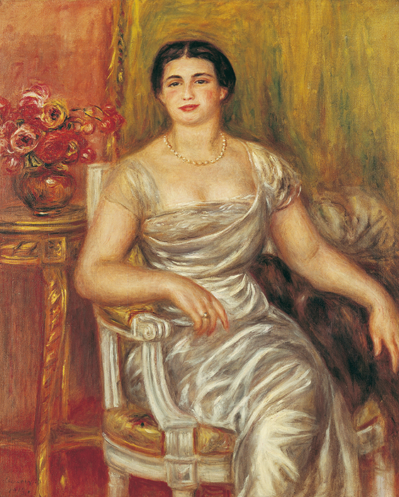 オーギュスト・ルノワール《詩人アリス・ヴァリエール＝メルツバッハの肖像》1913年
