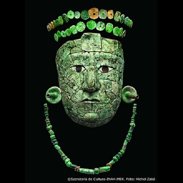 赤の女王のマスク マヤ文明 7世紀後半 パレンケ遺跡博物館