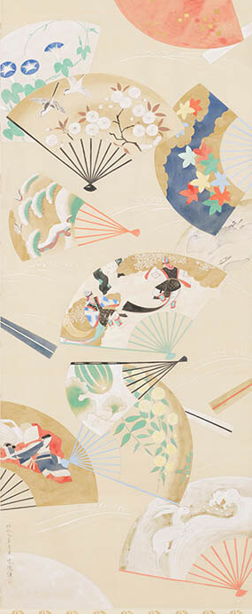 土田麦僊《扇面流》1934年／福田美術館蔵

