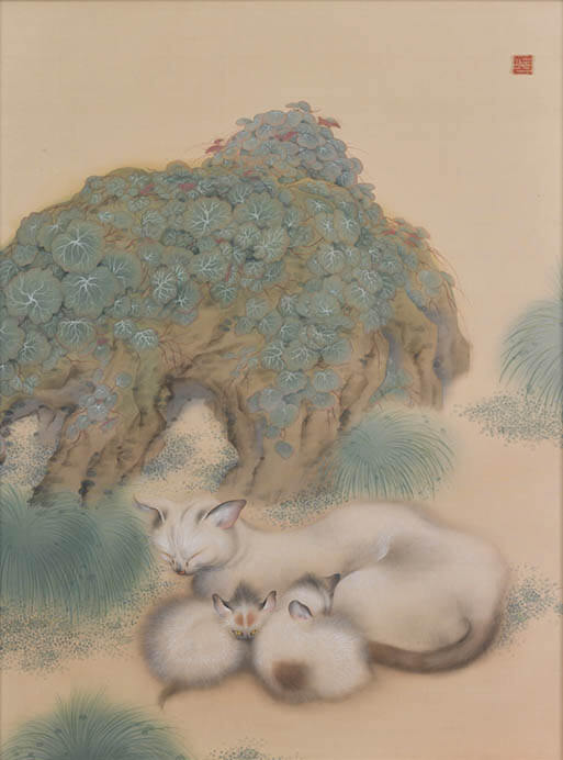 堂本印象「猫」1922年（大正11）京都府立堂本印象美術館蔵

