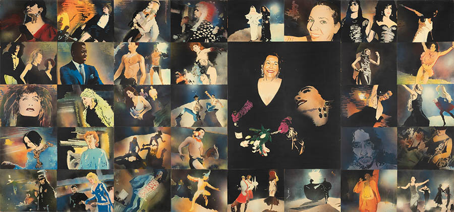 ポール・チェルスタッド《1988年に行われたパット・フィールドのファッションショーのための壁画》1988年