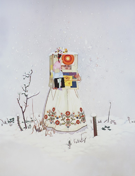 「APE」　パネル張りカンヴァスに油彩
190.0×146.0 cm　2014年　photo by Tamotsu Kido
札幌宮の森美術館 蔵