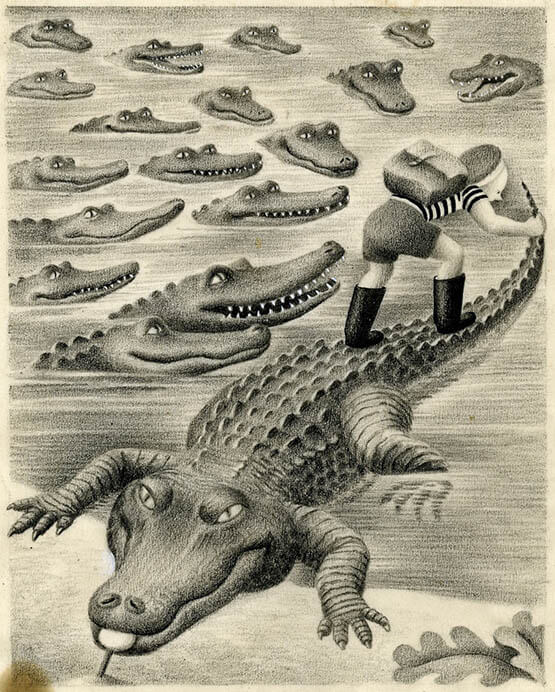 『エルマーのぼうけん』原画　1948年
© Dragon Trilogy Irrevocable Trust
Kerlan Collection of Children's Literature, University of Minnesota Libraries, USA.