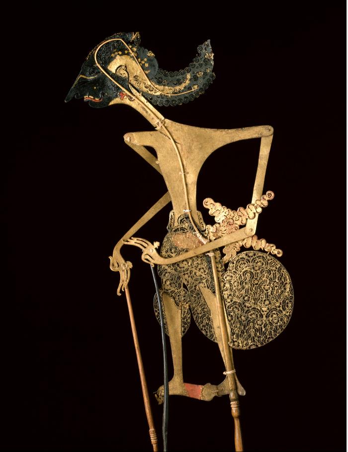 影絵劇ワヤンクリットの人形：アルジュノ王子 インドネシア　ジャワ島　20世紀前半

