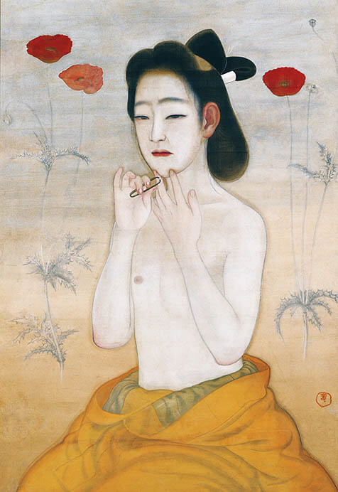 《毛抜》1915年頃、京都国立近代美術館

