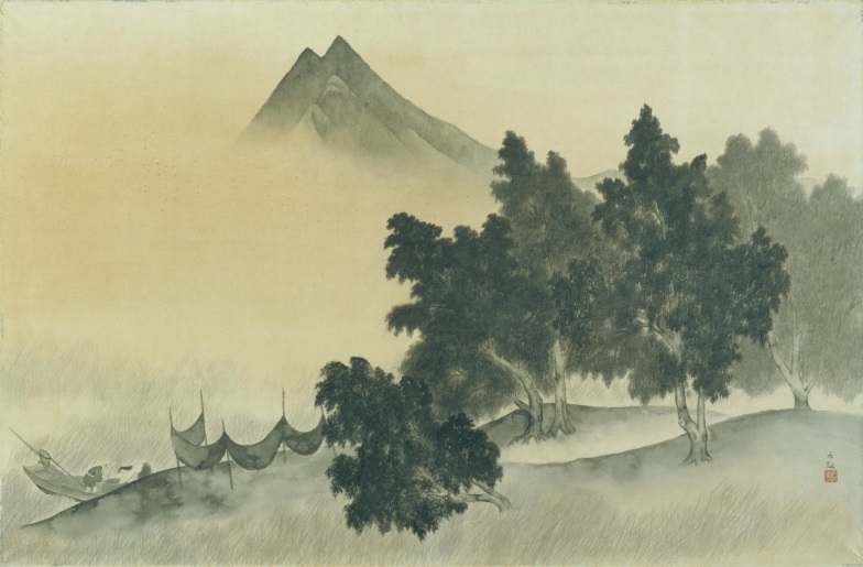 横山 大観　1868-1958 大きさ（cm） 76×115 制作年 1935 技法・材質 紙本･淡彩･額装