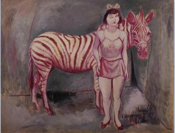 《馬と少女》1935、油彩・カンヴァス、112.0×144.5