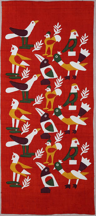 《型染布「喜びの鳥」》柚木沙弥郎　1983年
日本民藝館蔵