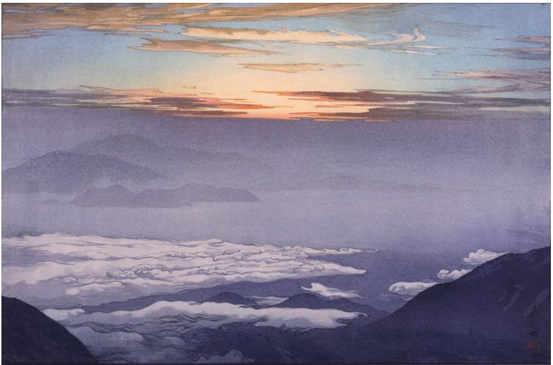 吉田博《雲海　鳳凰山》1928年