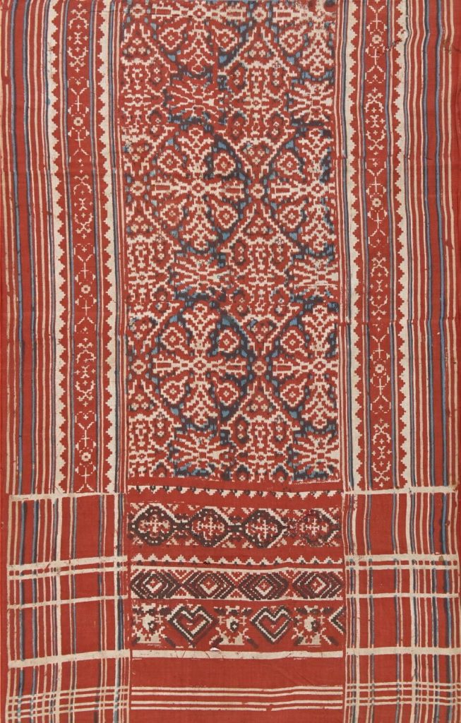 《儀式用被布、パトラ(絣織)模様》(部分) グジャラート州(インド) 19世紀中期 畠中光享氏蔵
