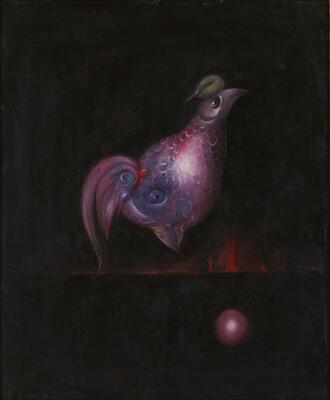 《不死鳥》1967年、油彩・カンヴァス、個人蔵

