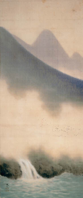 菱田春草《雨後》1907(明治40)年頃　絹本・彩色　山種美術館

