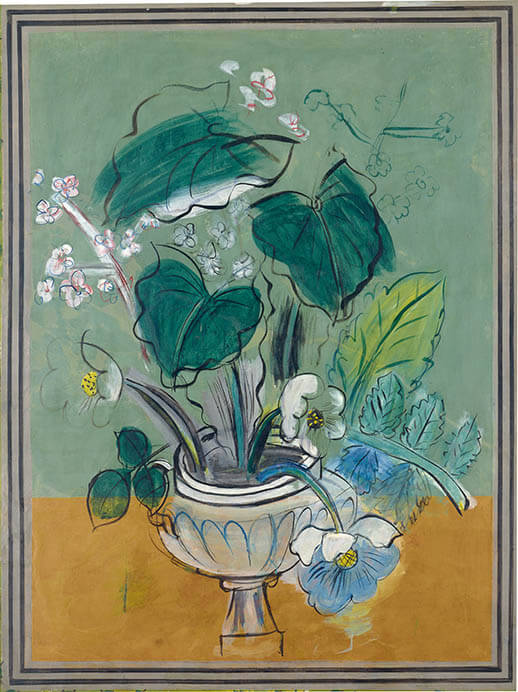 ラウル・デュフィ　《花束》（フレスコ）1951年　宇都宮美術館

