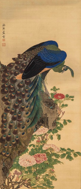 長沢芦雪《牡丹孔雀図》
天明年間（1781-89）前期
下御霊神社