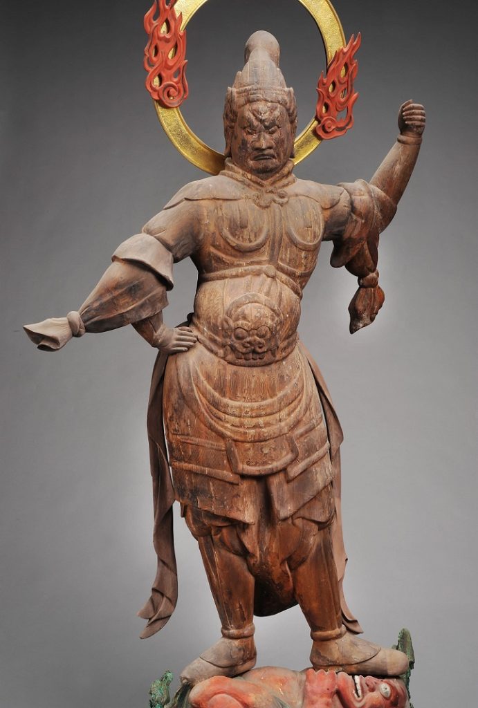 神戸市指定有形文化財
持国天（じこくてん）立像（四天王立像のうち）
平安時代後期（11世紀）　転法輪寺蔵