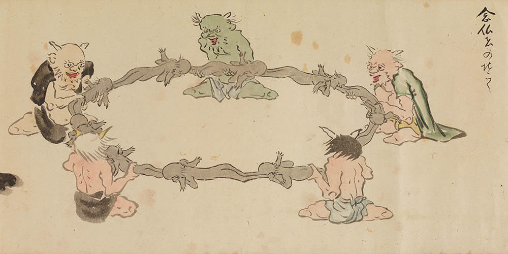 耳鳥斎「地獄図巻」(部分) 　寛政5年(1793)　国立歴史民俗博物館蔵

