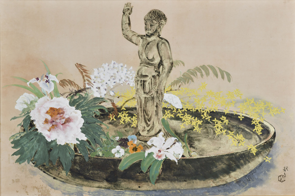 川端龍子《仏誕像》1964年、大田区立龍子記念館蔵

