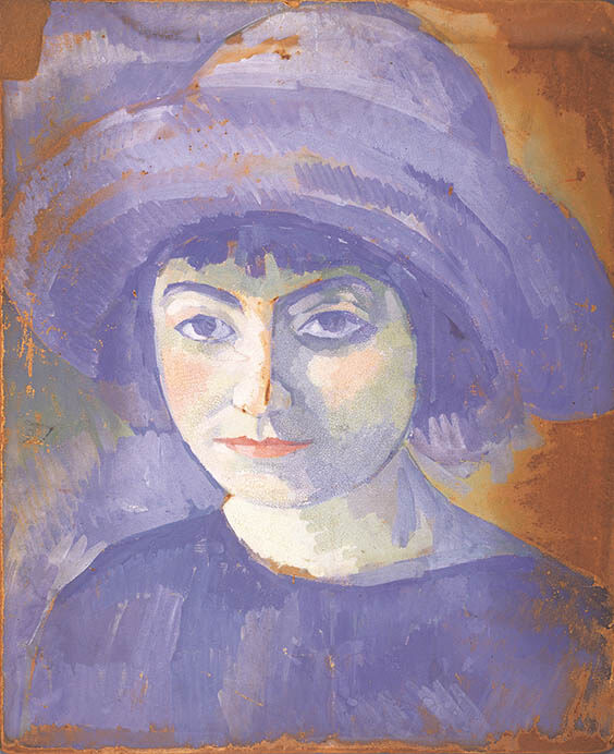 土田麦僊《西洋少女像》1923年頃　テンペラ、板　京都国立近代美術館

