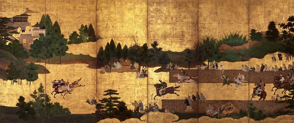 賀茂競馬図屏風（右隻）　六曲一隻　江戸時代