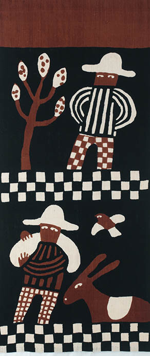 《型染飾布「メキシコ人物」》柚木沙弥郎　1970年代
日本民藝館蔵