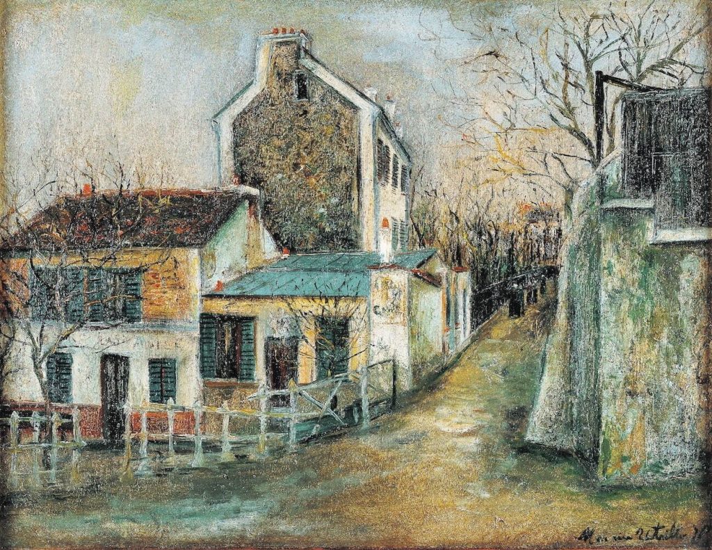 モーリス・ユトリロ 《ラパン・アジル、モンマルトルの サン＝ヴァンサン通り》 1910-12年頃 ©︎Helene Bruneau 2023
