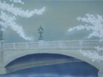 桜咲く日本橋から空を見る　 80 号　